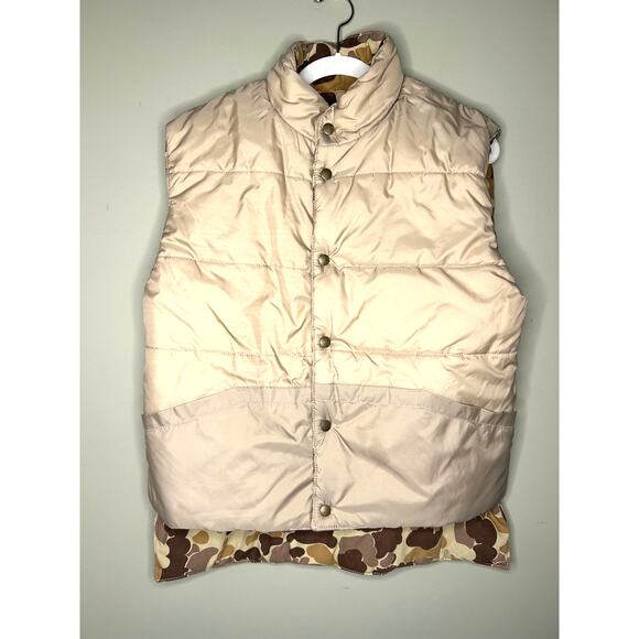 Mount'n Prairie Vintage Camo Puffer Vest Hunting Reversible Old School Large - Picture 6 of 9